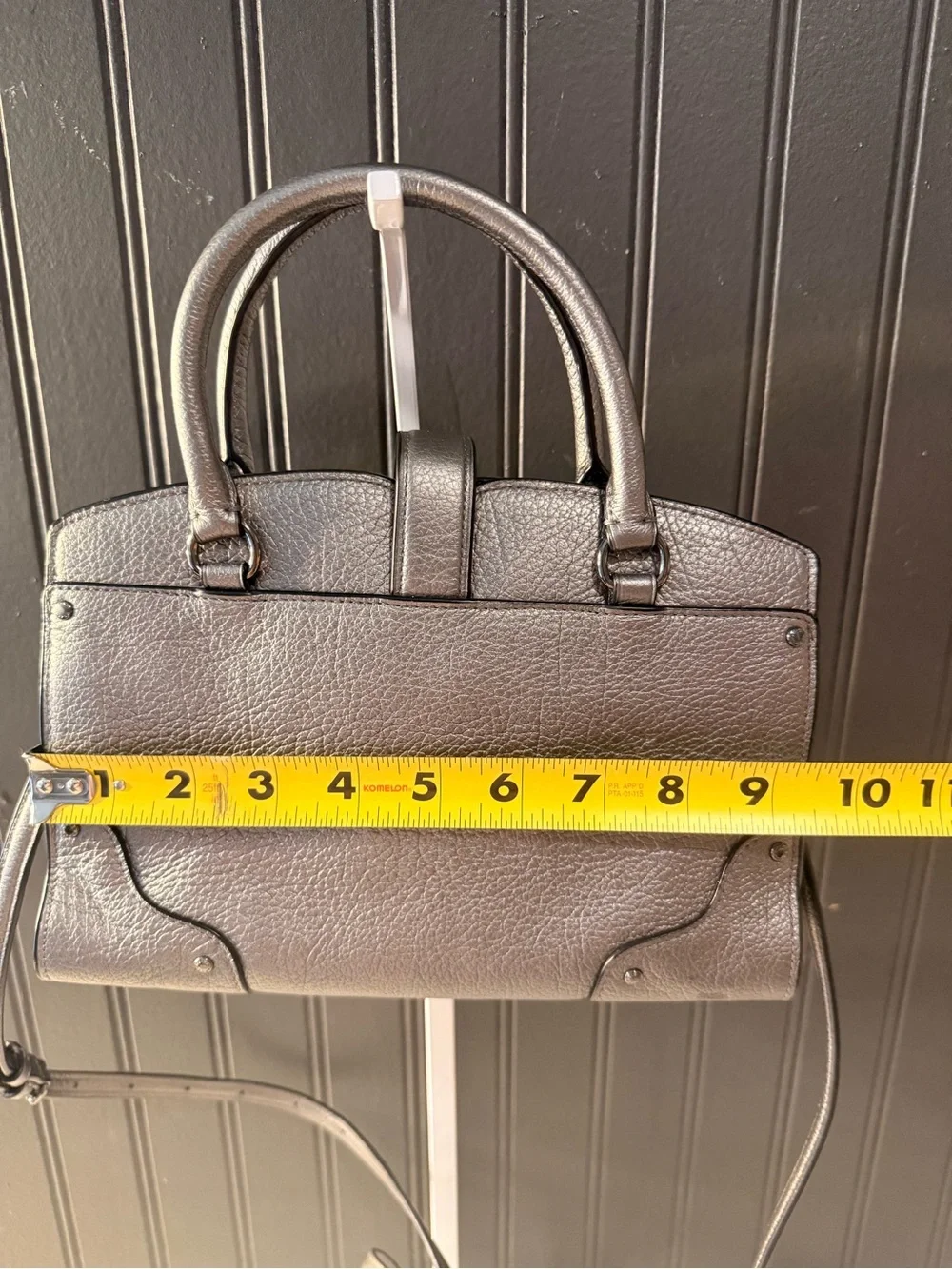 Coach satchel metallic